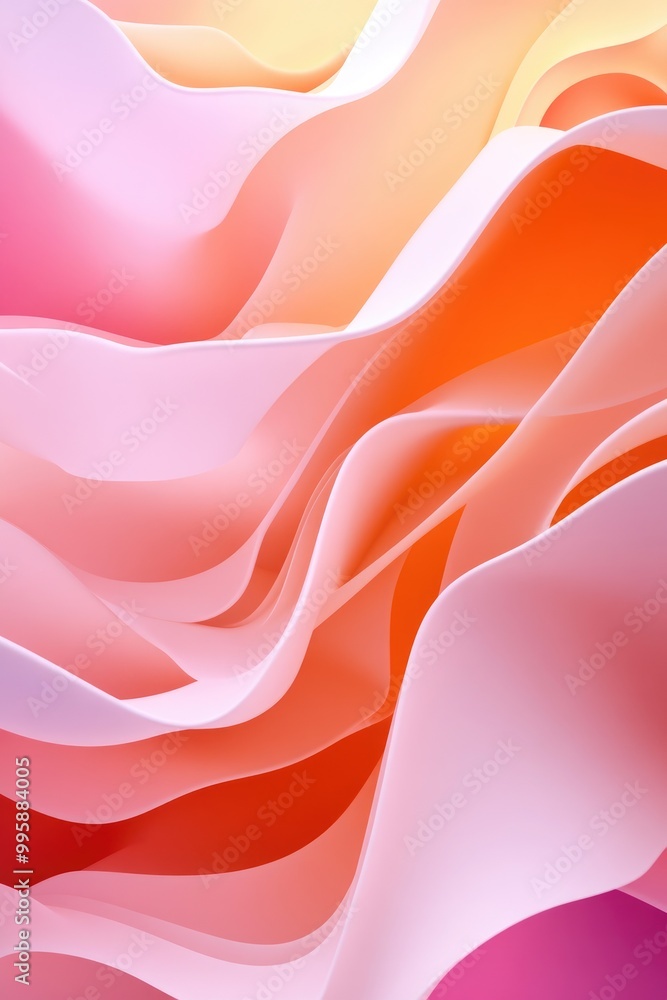 Fototapeta premium Abstract wavy background featuring dynamic effects 2D cartoon motion illustration suitable for advertising marketing and presentations