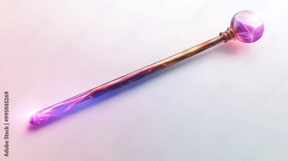 Magic wand icon design on a clean white backdrop Magic wand icon design on a clean white backdrop