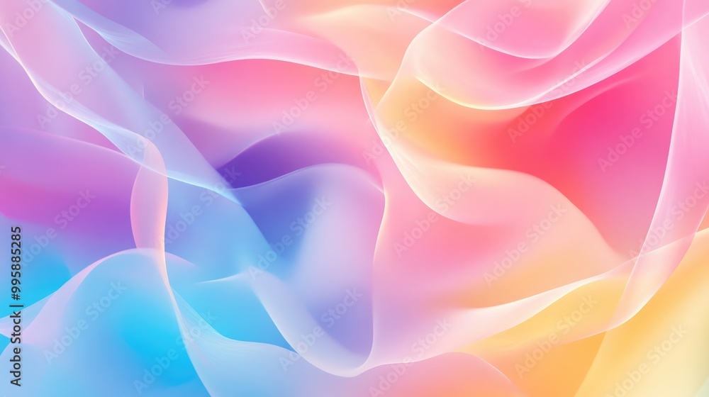 Obraz premium Soft gradient background featuring a vibrant pastel design