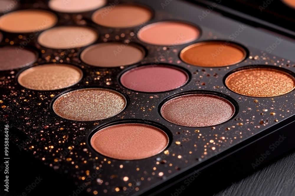 Warm toned eyeshadow palette with shades of peach orange and brown perfect for everyday makeup looks with seamless blending Warm toned eyeshadow palette with shades of peach orange and brown perfect for everyday makeup looks with seamless blending