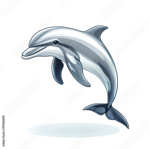 Wallpaper Mural Dolphin Vector, Marine Animal Illustration, Ocean Wildlife Design, Transparent Background Torontodigital.ca