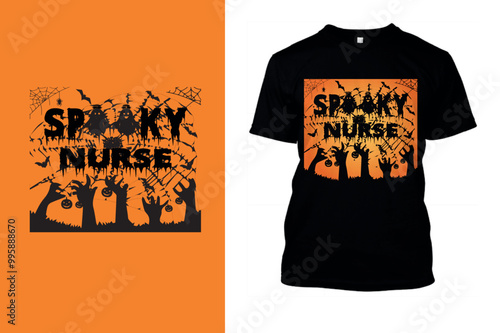 Halloween Scary T Shirt Design Template for Happay Halloween