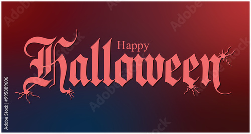 Happy halloween lettering design