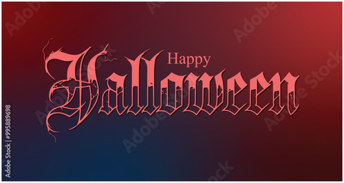 Happy halloween lettering design