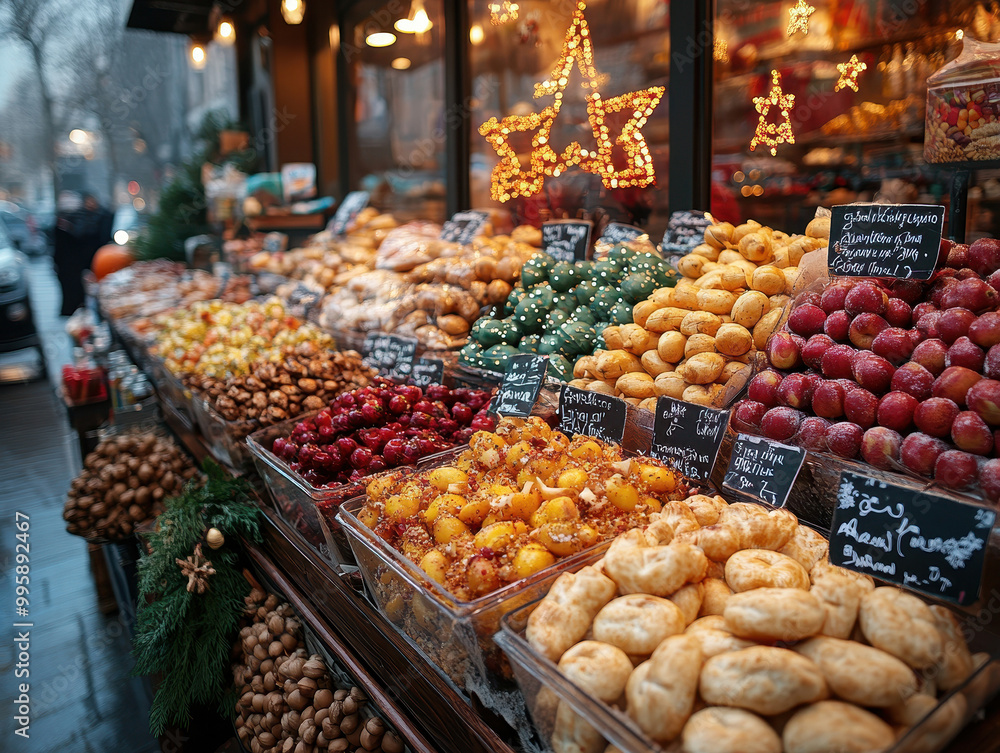 Vibrant Hanukkah holiday market pictures showcasing festive stalls with holiday foods, gifts, and decorations Vibrant Hanukkah holiday market pictures showcasing festive stalls with holiday foods, gifts, and decorations