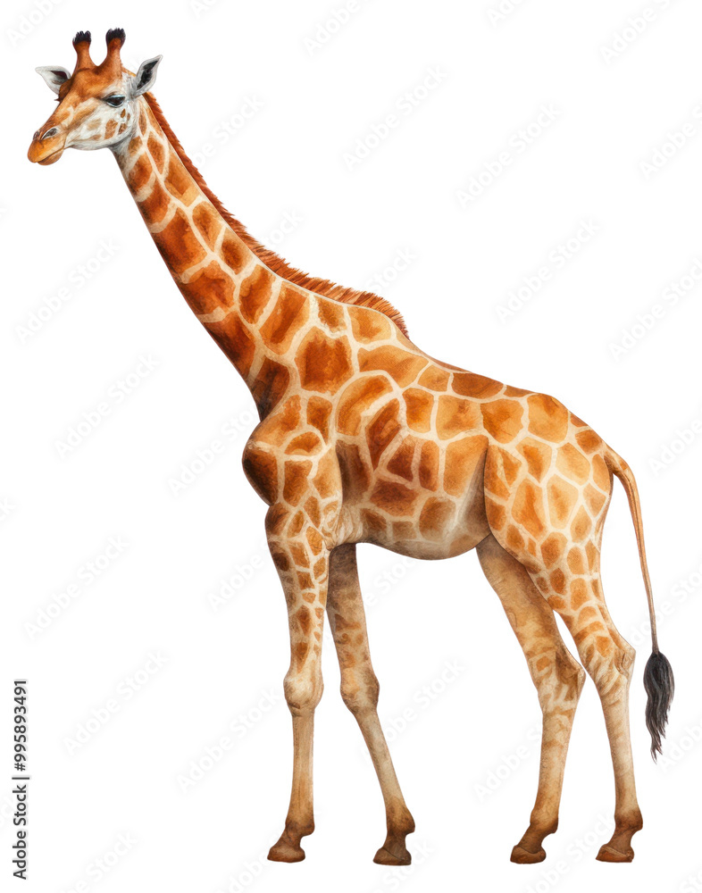 Obraz premium PNG Wildlife giraffe animal mammal.