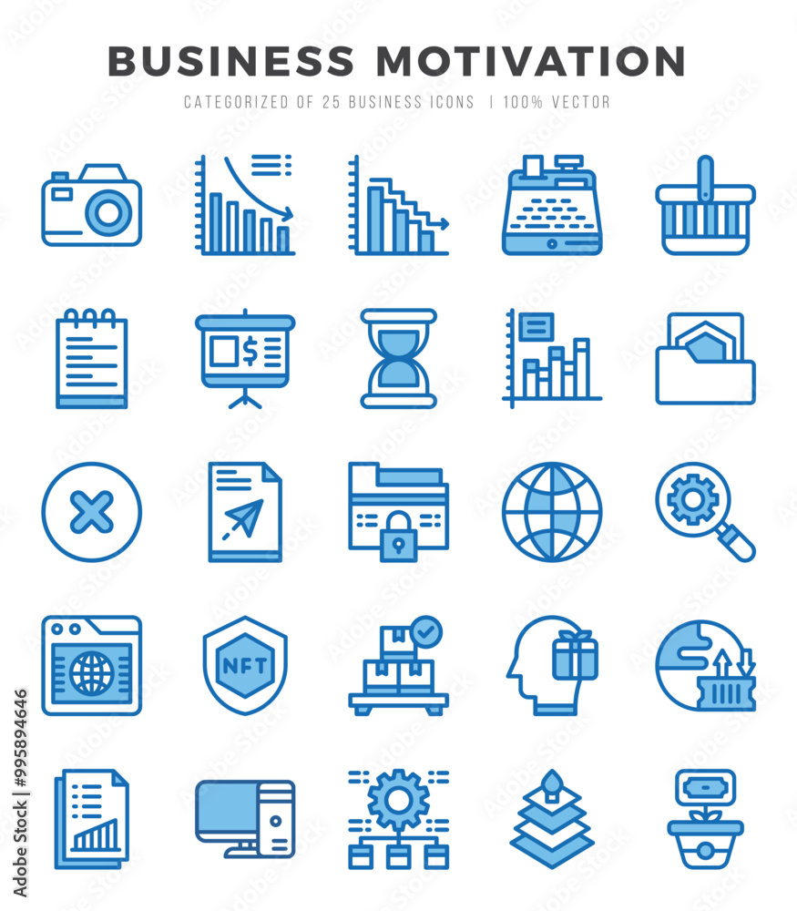 Business Motivation icons set. Vector illustration. Business Motivation icons set. Vector illustration.