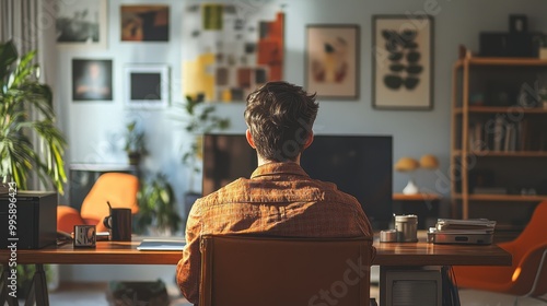 Cozy Home Office: Warm Ambiance and Thoughtful Decor