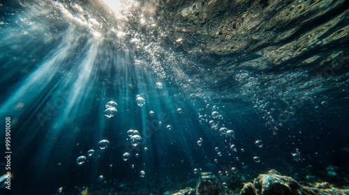 air bubbles under water 