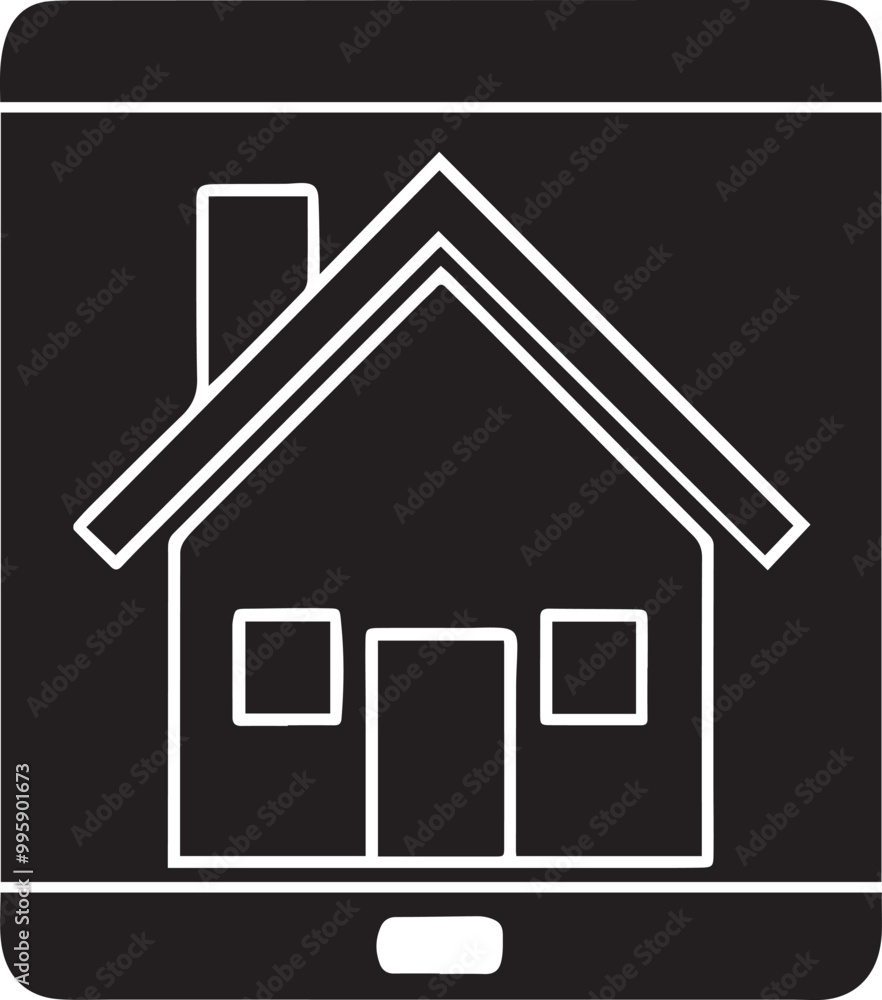 A clean, modern house silhouette for a real estate app.
A clean, modern house silhouette for a real estate app.