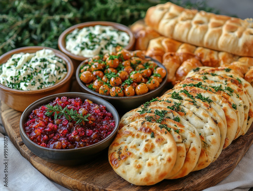 Delicious Hanukkah dinner ideas pictures featuring traditional dishes and festive table settings photo