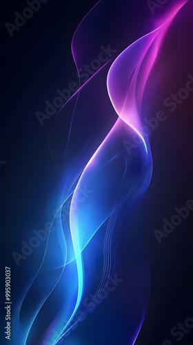 Dark background with a blue-purple gradient and a glow effect on the right side of the screen