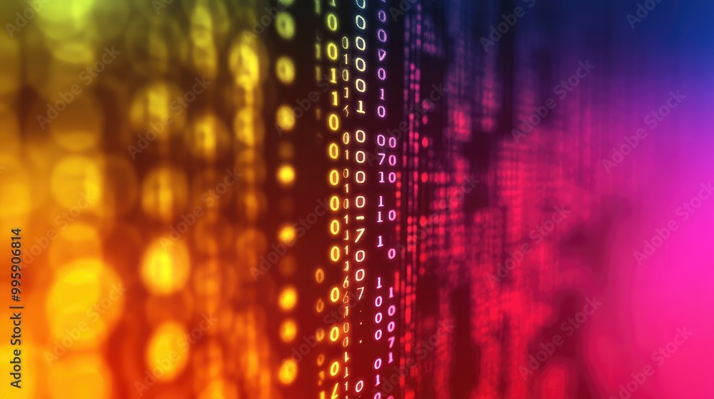 Binary code abstract pattern Binary code abstract pattern