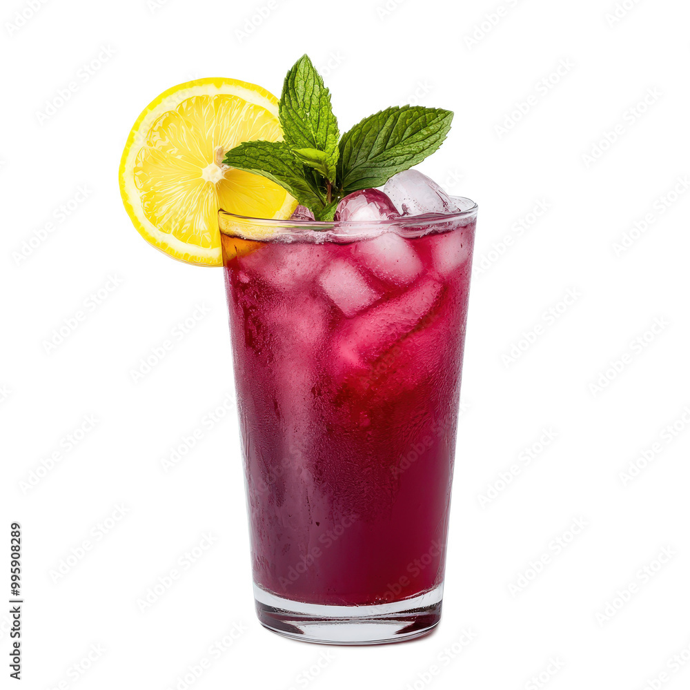 Refreshing Berry Drink with Lemon and Mint Garnish Refreshing Berry Drink with Lemon and Mint Garnish