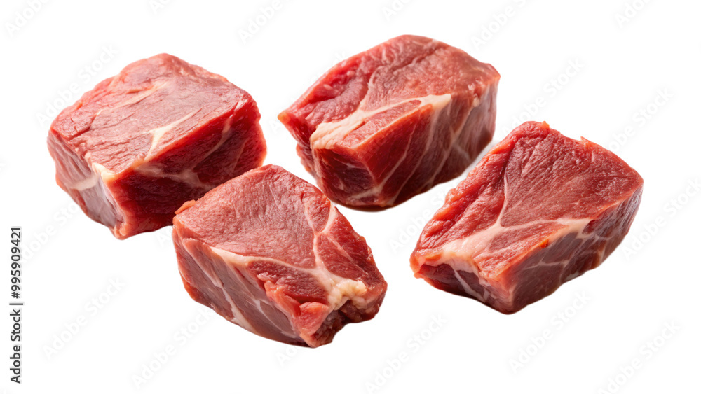 Isolated raw meat on white background, perfect for dinner Isolated raw meat on white background, perfect for dinner