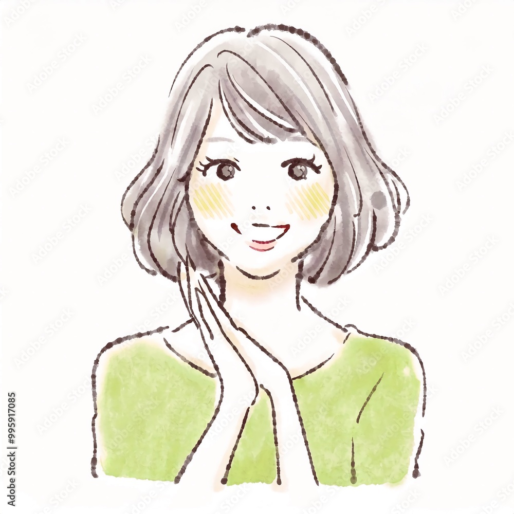 女性・女の子のイラスト素材 女性・女の子のイラスト素材
