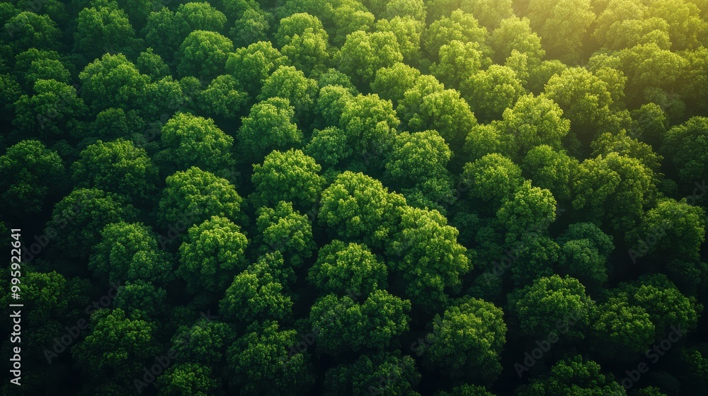 Dappled Forest Light: A Close-Up View of Lush Green Canopy Dappled Forest Light: A Close-Up View of Lush Green Canopy