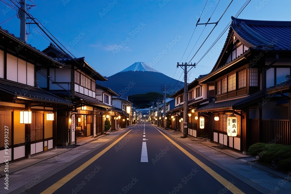 Charming Japanese Town in Hiroshima at Night with Cozy Streets and Beautiful Lanterns Charming Japanese Town in Hiroshima at Night with Cozy Streets and Beautiful Lanterns