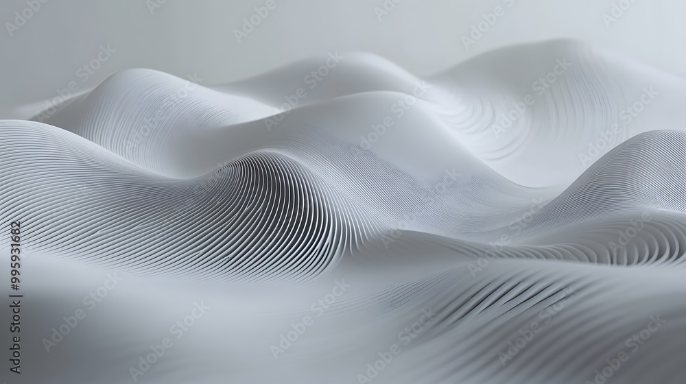Curved tech lines and shapes gently flowing on a muted surface Curved tech lines and shapes gently flowing on a muted surface