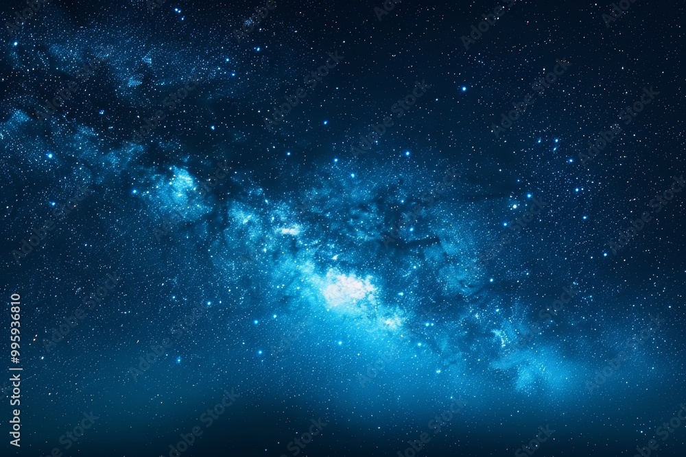 Fototapeta premium Vast, Serene Night Sky With Myriad Stars, Creating a Sense of Infinity and Awe-inspiring Wonder