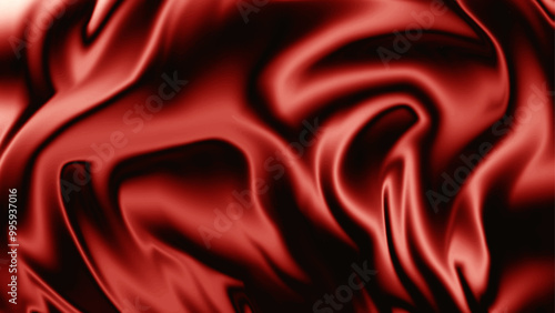 Liquify background effect in red. Unique abstract liquified design. Red liquid abstract background.