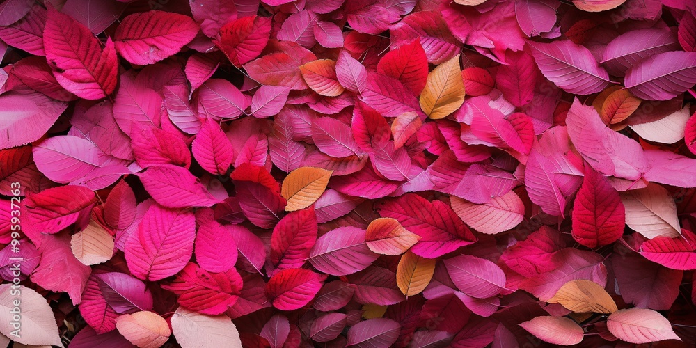 hot pink fall leaves covering the ground hot pink fall leaves covering the ground