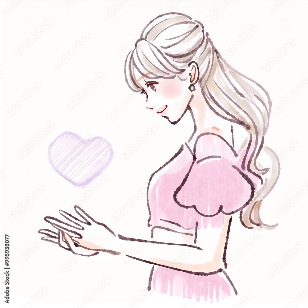 女性・女の子のイラスト素材 女性・女の子のイラスト素材