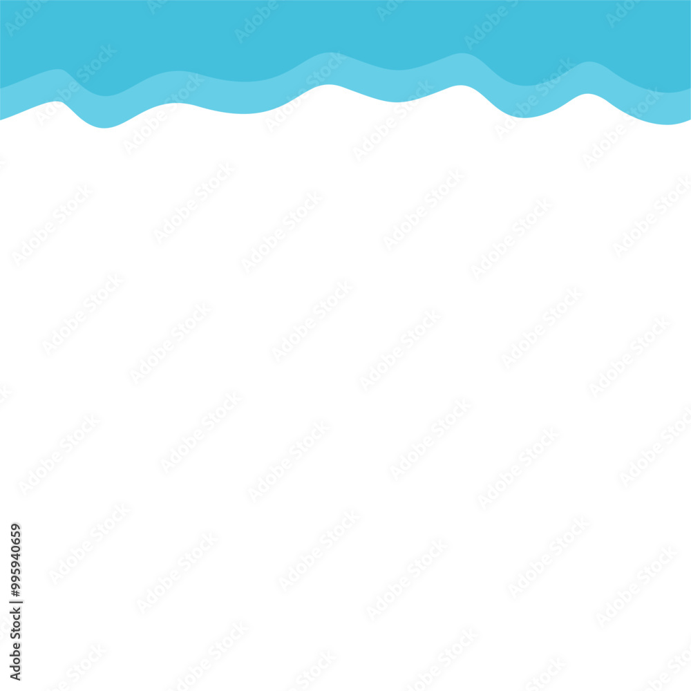 Blue Top Page Shape Border