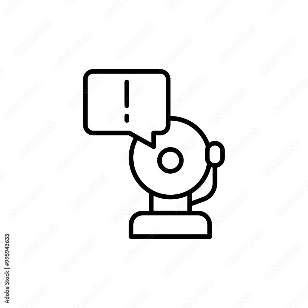 Alert bell outline icons, minimalist vector illustration ,simple transparent graphic element .Isolated on white background Alert bell outline icons, minimalist vector illustration ,simple transparent graphic element .Isolated on white background
