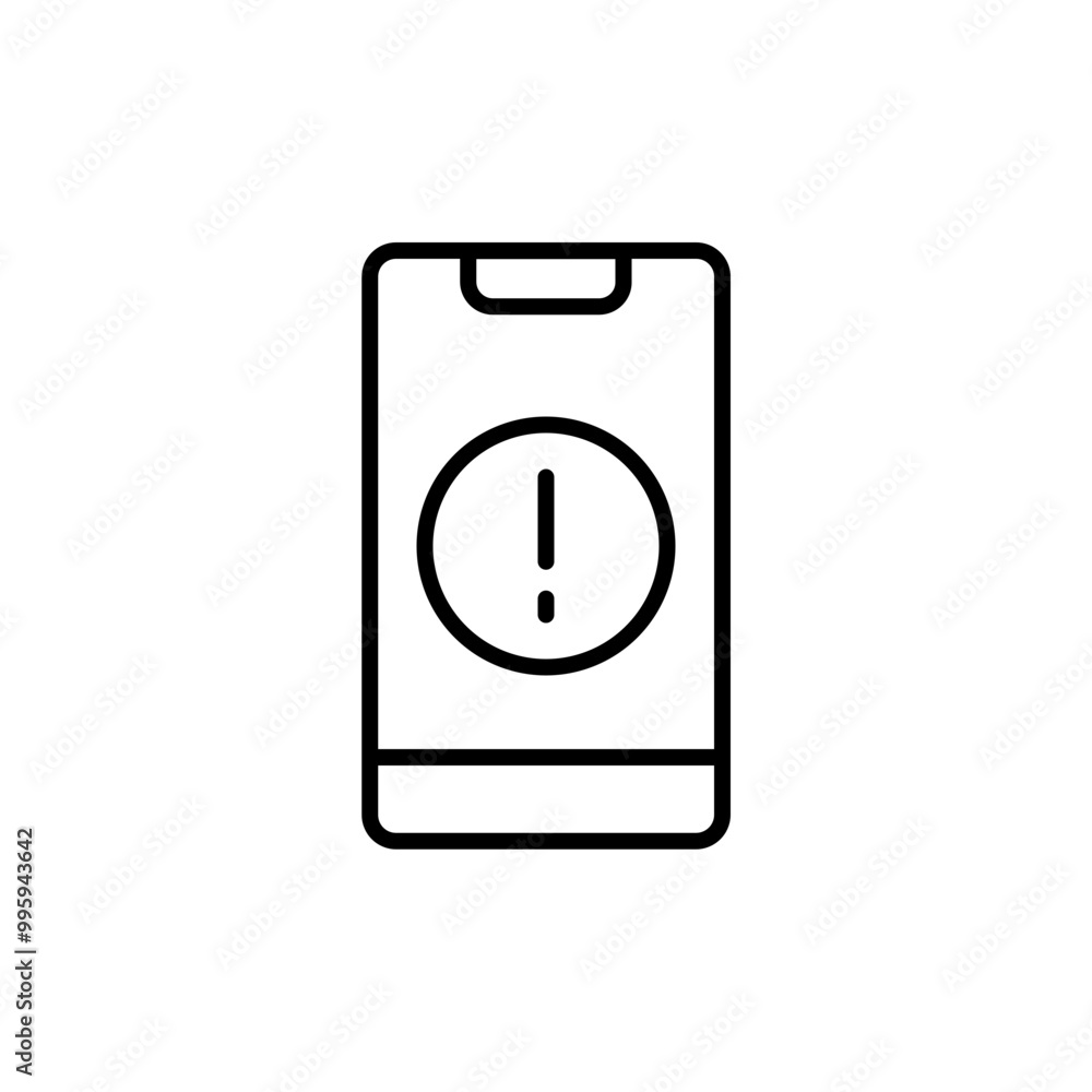 Mobile alert outline icons, minimalist vector illustration ,simple transparent graphic element .Isolated on white background Mobile alert outline icons, minimalist vector illustration ,simple transparent graphic element .Isolated on white background