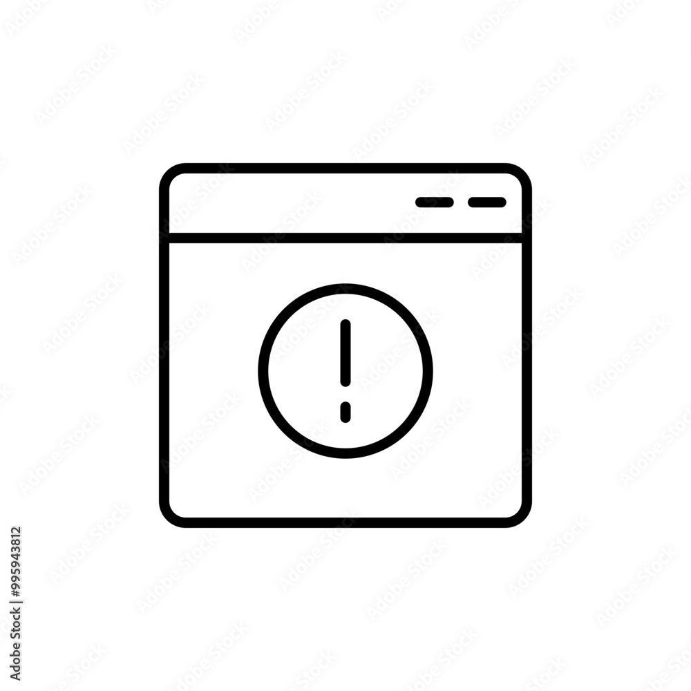 Alert website outline icons, minimalist vector illustration ,simple transparent graphic element .Isolated on white background Alert website outline icons, minimalist vector illustration ,simple transparent graphic element .Isolated on white background