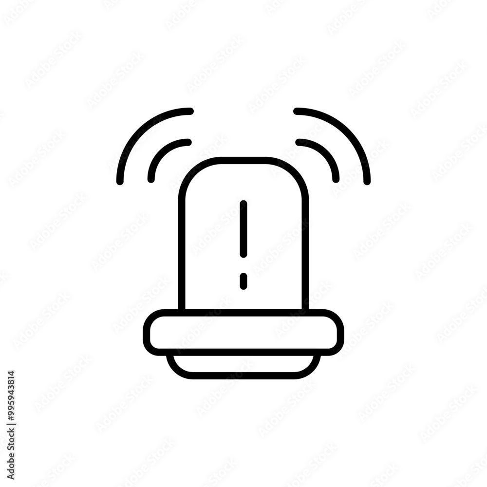 Alert siren outline icons, minimalist vector illustration ,simple transparent graphic element .Isolated on white background Alert siren outline icons, minimalist vector illustration ,simple transparent graphic element .Isolated on white background