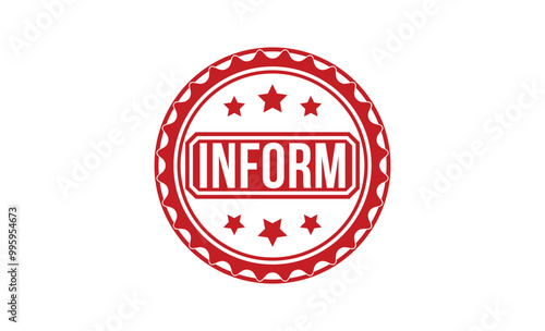 inform rubber stamp vector illustration on white background