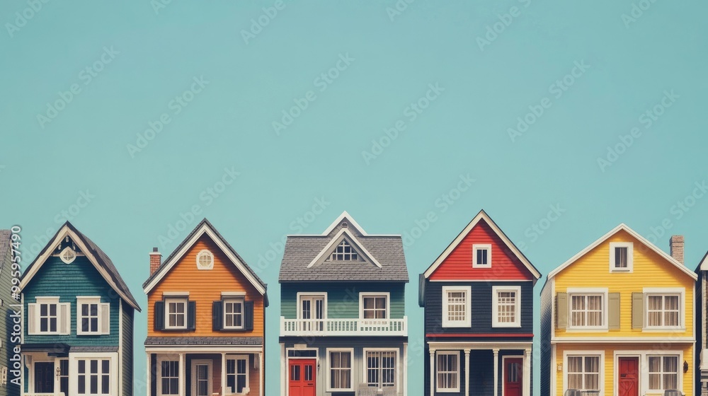 Various houses in different styles representing the dynamic nature of the housing market. Various houses in different styles representing the dynamic nature of the housing market.