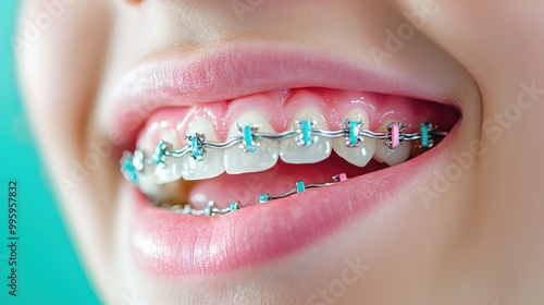 Patient Getting Braces Adjusted by Orthodontist in High-Tech Clinic