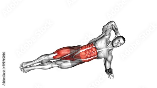 Elbow to Knee Side Plank Crunch 87