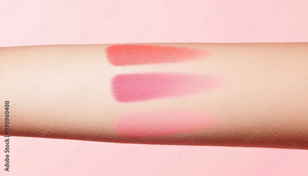 A soft, dewy gradient of cream blush swatches on the arm, transitioning from light coral to deep rose, with a luminous finish. A soft, dewy gradient of cream blush swatches on the arm, transitioning from light coral to deep rose, with a luminous finish.