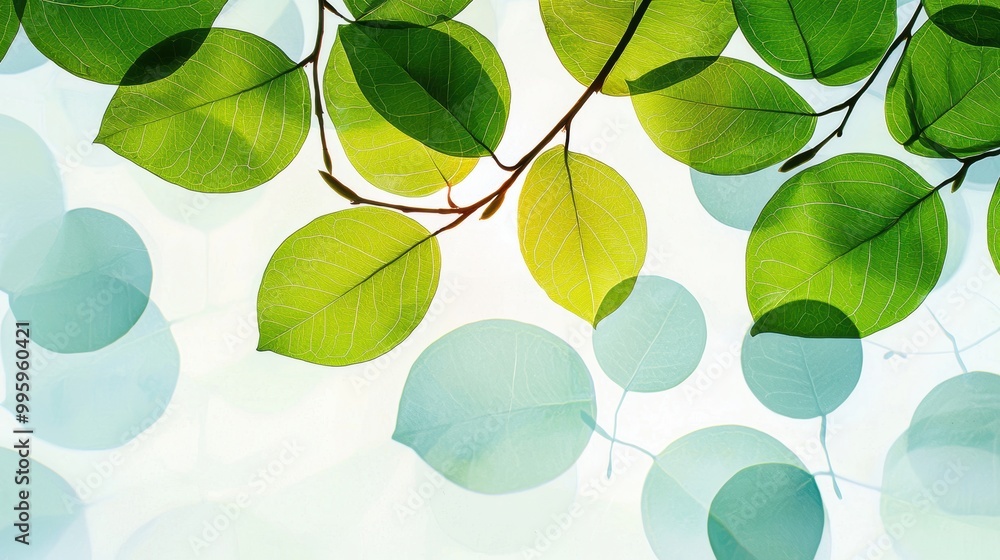 Fototapeta premium Green Leaves and Sunlight