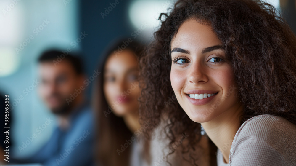 Diverse group of young professionals attending a workshop engaging with the speaker, professional development, diverse coworkers, young business people Diverse group of young professionals attending a workshop engaging with the speaker, professional development, diverse coworkers, young business people