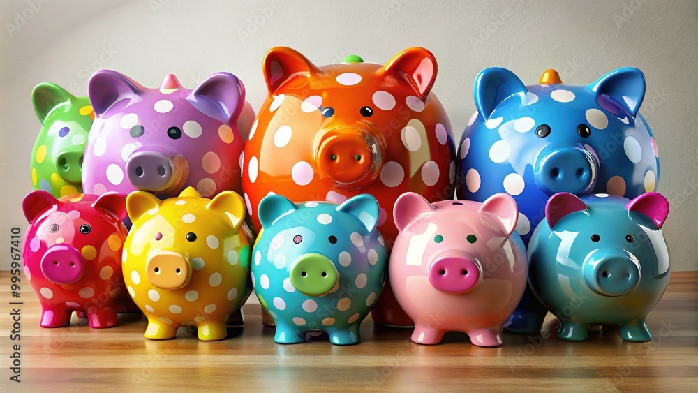 Colorful piggy banks delight children, available in different shapes, sizes, and designs, teaching kids essential life skills in a fun and engaging way. Colorful piggy banks delight children, available in different shapes, sizes, and designs, teaching kids essential life skills in a fun and engaging way.