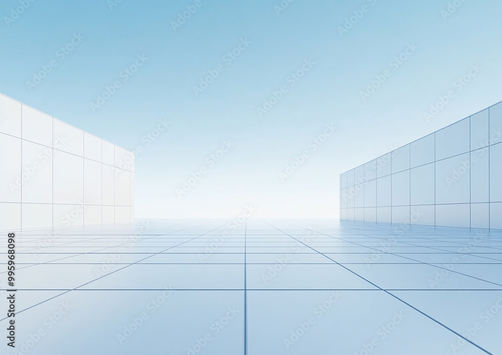 Fototapeta premium Abstract 3d rendering minimalist style architectural space scene
