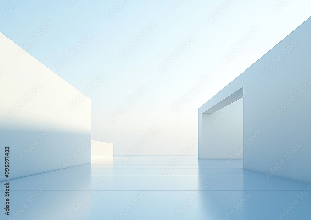 Abstract 3d rendering minimalist style architectural space scene Abstract 3d rendering minimalist style architectural space scene