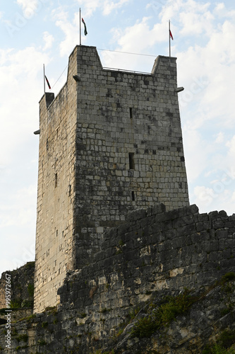 Tower of the Anacopia Fortress at the top of the Iverian Mountain in New Athos, Abkhazia photo