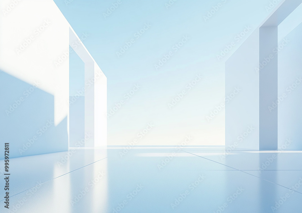 Abstract 3d rendering minimalist style architectural space scene Abstract 3d rendering minimalist style architectural space scene