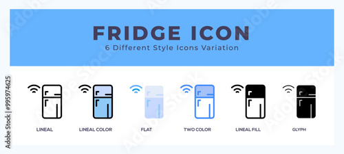 Fridge icon vector illustration. trendy styles
