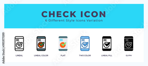 Check set of vector icon. For web. and mobile app