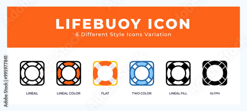 Lifebuoy icon vector design illustration in trendy style