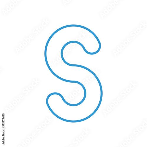 Letter S icon vector stock illustration