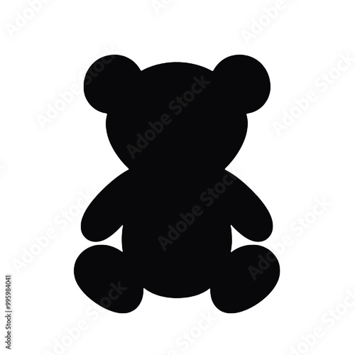 silhouette of bear ,vector illustration transparent background 