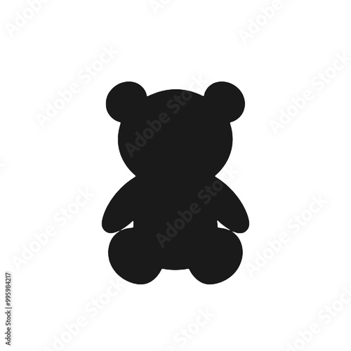 silhouette of bear ,vector illustration transparent background 